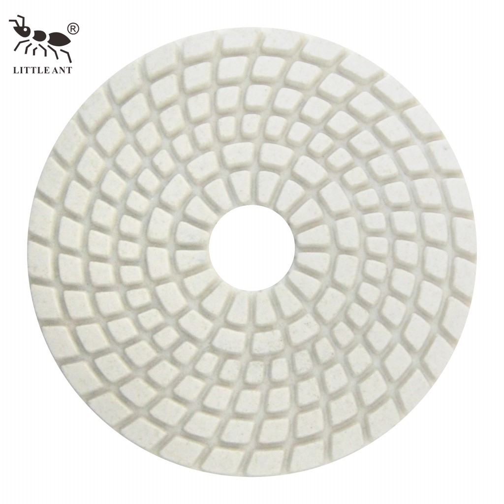 Little Ant Hot Best Spirl Wet Polish Pad 4 polegadas 100mm menos poeira para pedra de concreto