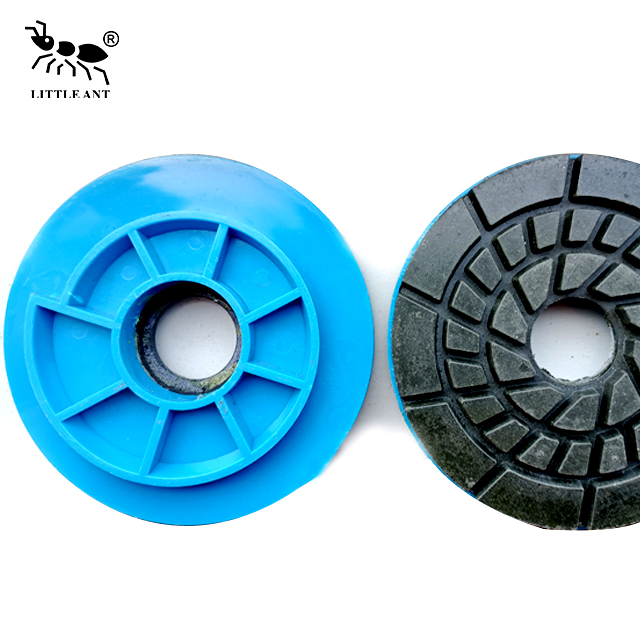 Little Ant 5 "125mm Snail Lock Resina Polishing Polishing Polish com PVC Backing Wet Use Use 5 polegadas Granite Mármore Terrazzo Quartz