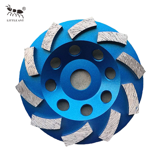 Design esculpido oco corte rápido metal ligação diamante concreto moagem de moagem azul profundo