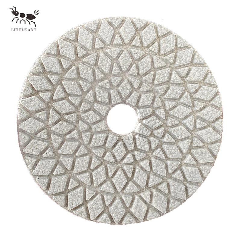 Little Ant Diamond Hybrid 3 Passos Polishing Douca seca e úmida flexível para o concreto de granito de mármore de pedra Branco puro