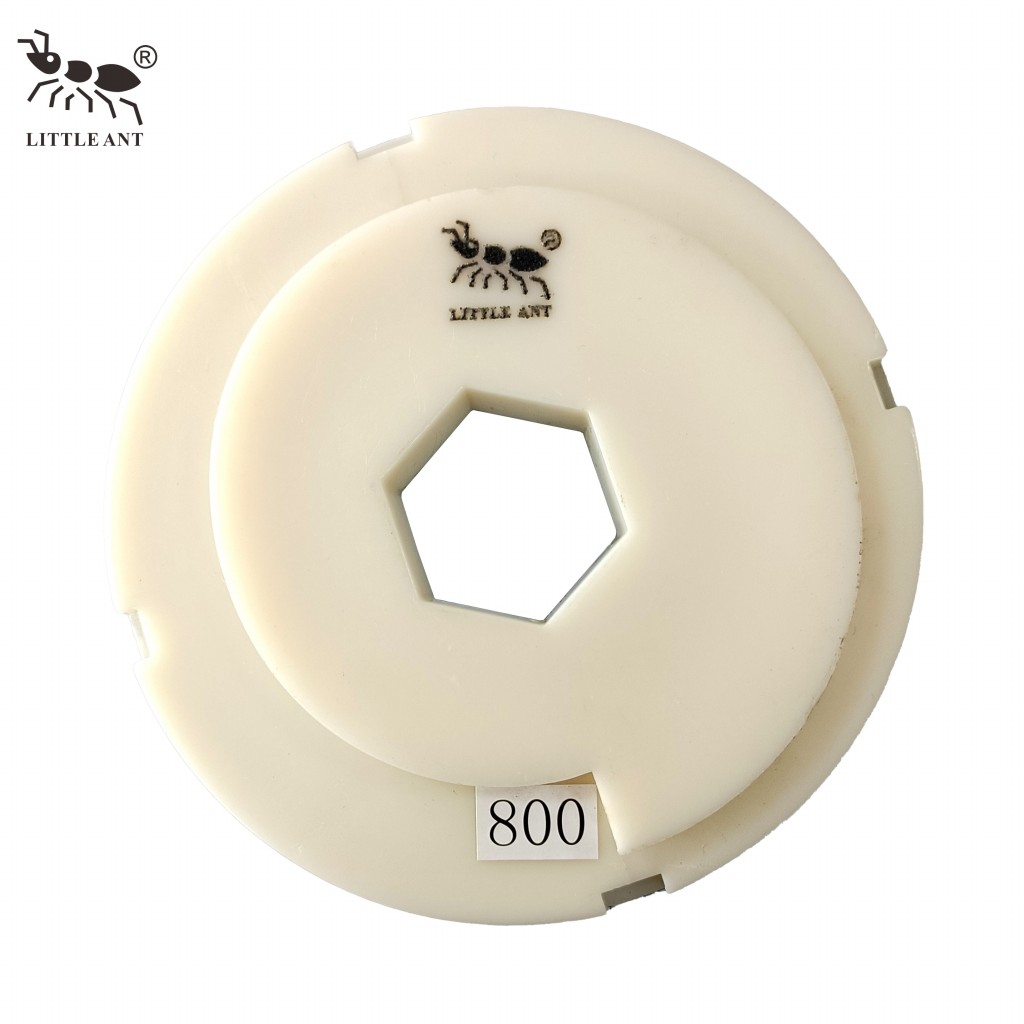 Little Ant Snail Lock 5 polegadas 125mm Polimento de borda de resina com PVC Backer Granite Marble Terrazzo Quartz
