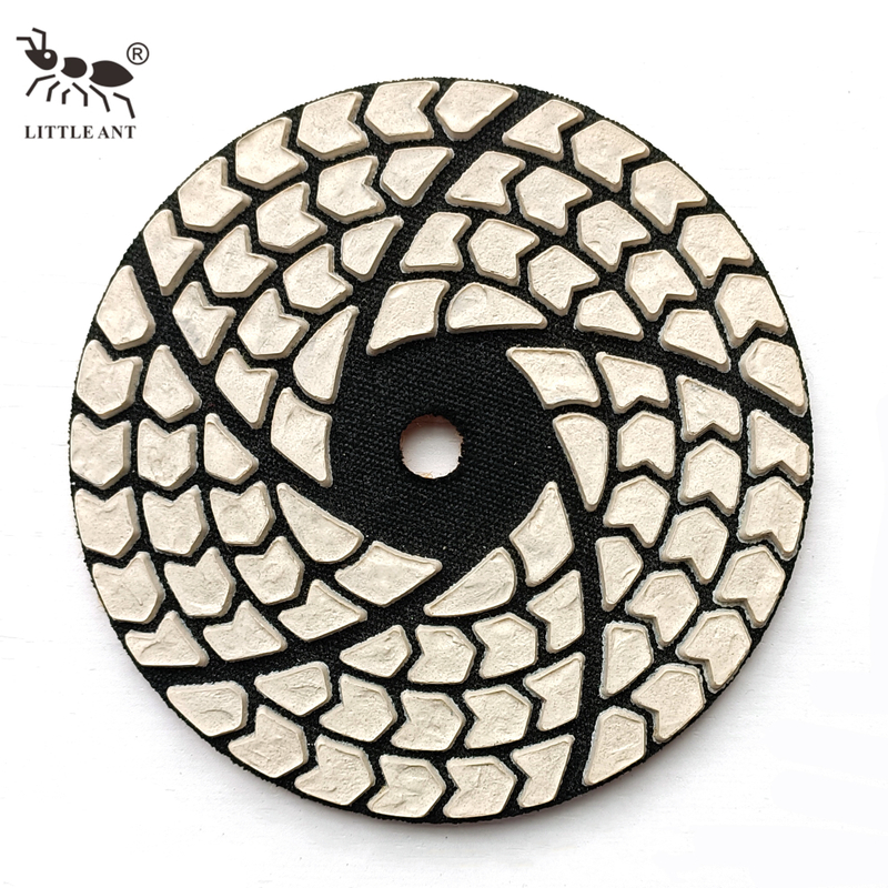 LITTLE ANT 4 Polegada Almofada de Polimento de Diamante Seco para Mármore Granito Polidor de Mão Moedor Portátil