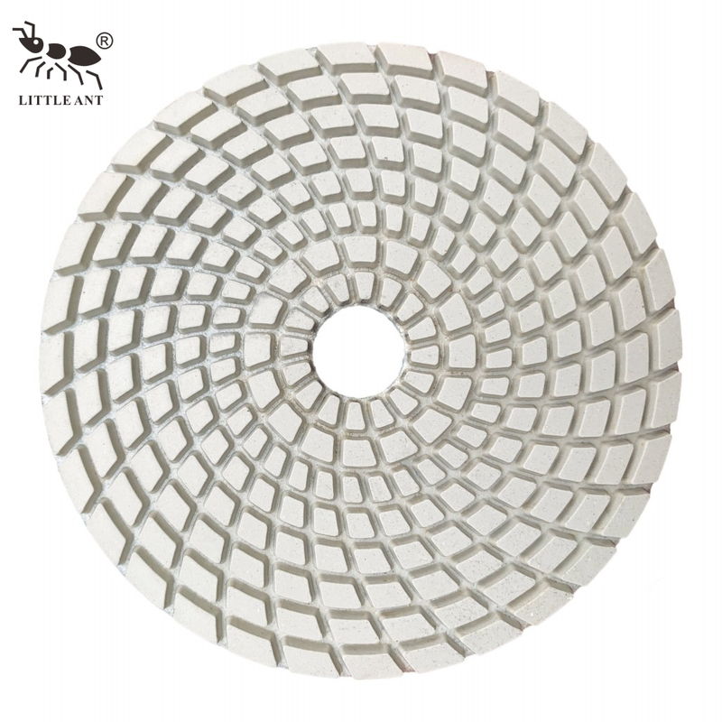Little Ant Hot Best Spirl Wet Polish Pad 4 polegadas 100mm menos poeira para pedra de concreto
