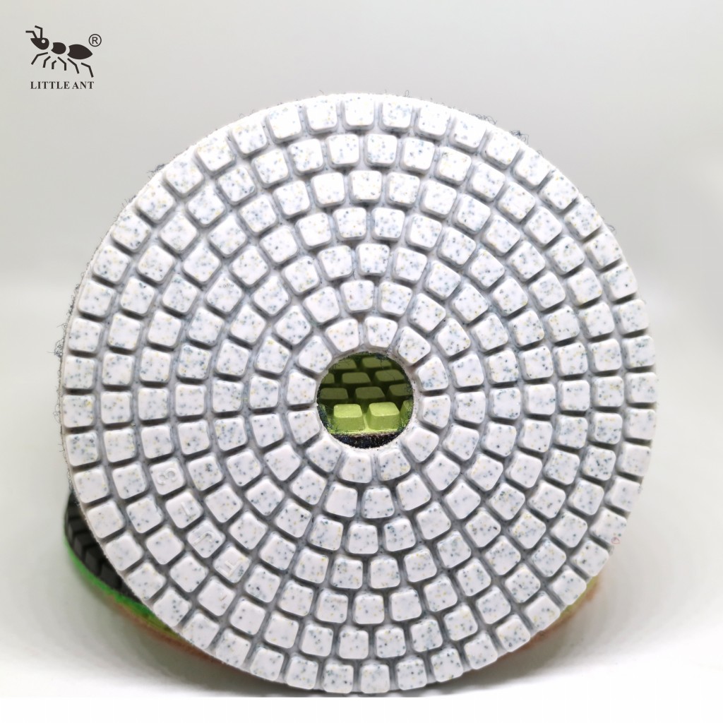 Little Ant best -seller Square Molding Polishing Pad 3 "4 " 5 "6 " 8 "polegada menos poeira para pedra de concreto